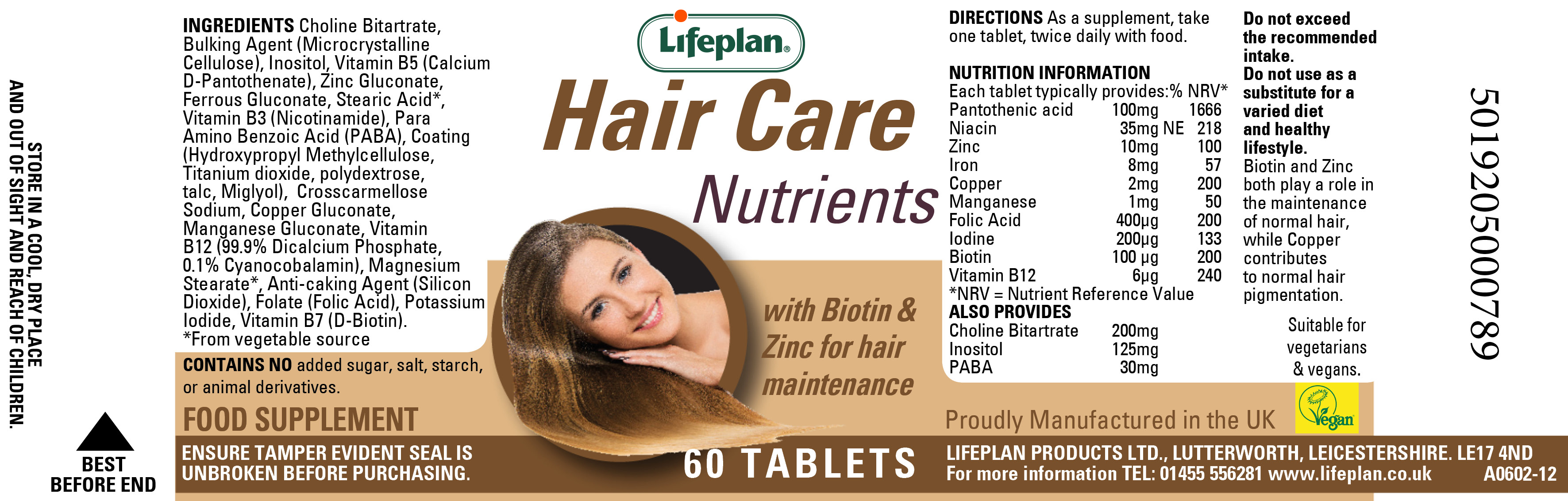 Buy Lifeplan Hair Care Nutrients x 60